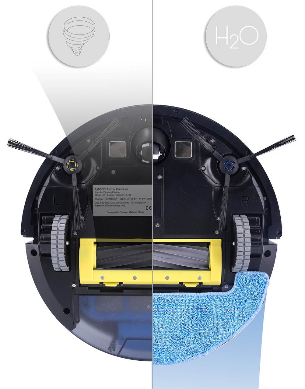 Amibot Spirit Motion, le robot aspirateur qui lave mieux en vibrant