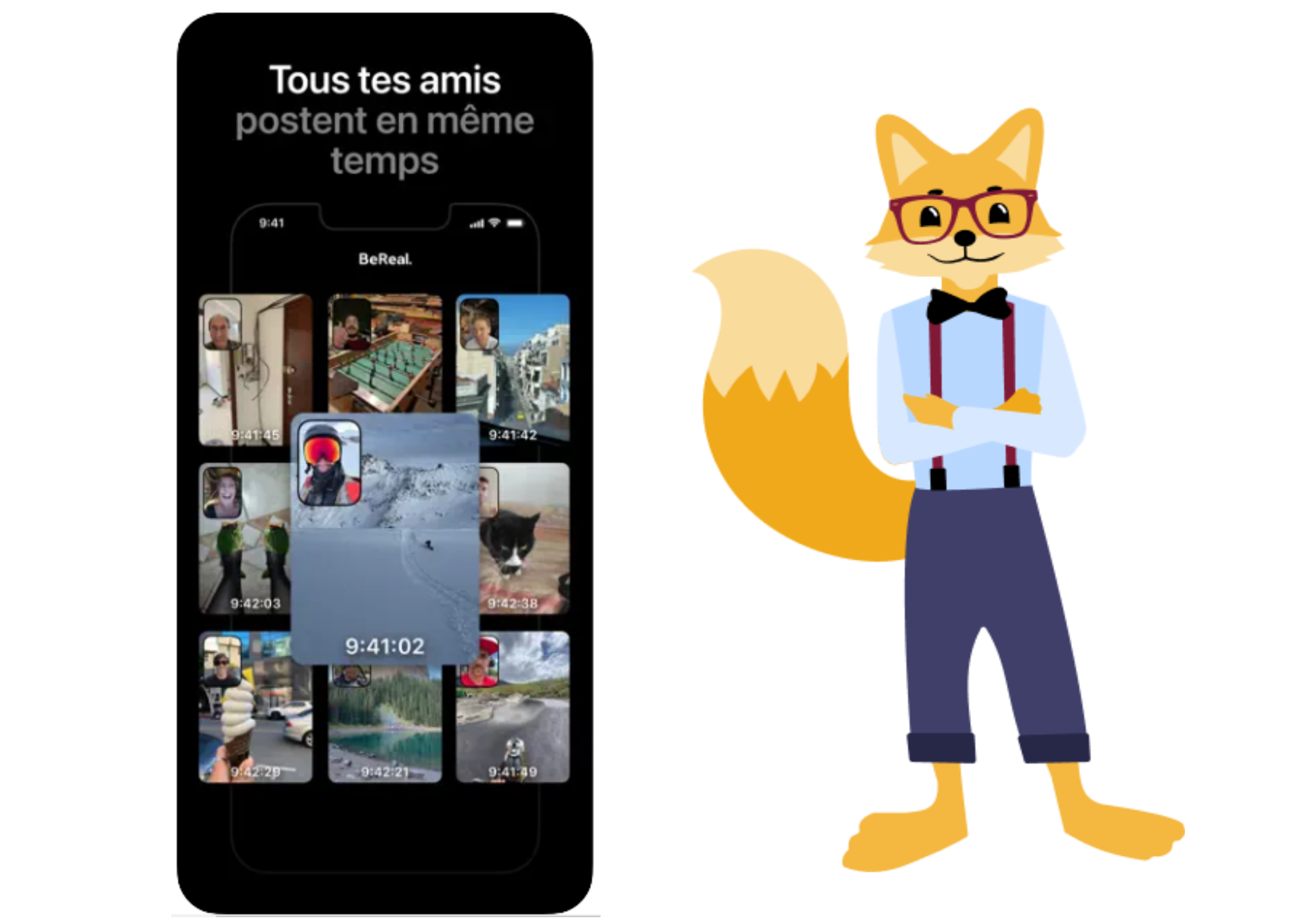 application bereal flux d'actualite