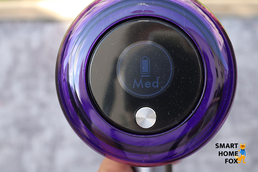 Sélection du niveau d'aspiration du Dyson V11 Absolute