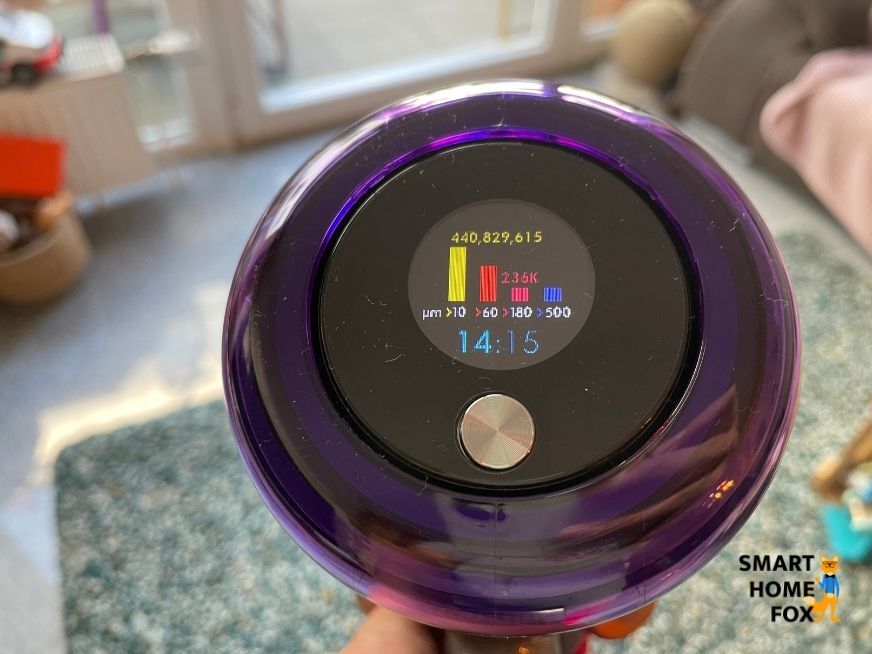 Dyson V15 Detect : L'analyse des particules de saleté