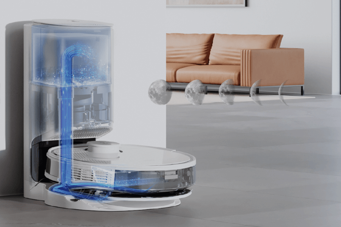 Station d'aspiration Ecovacs Deebot N8 PRO+ en action