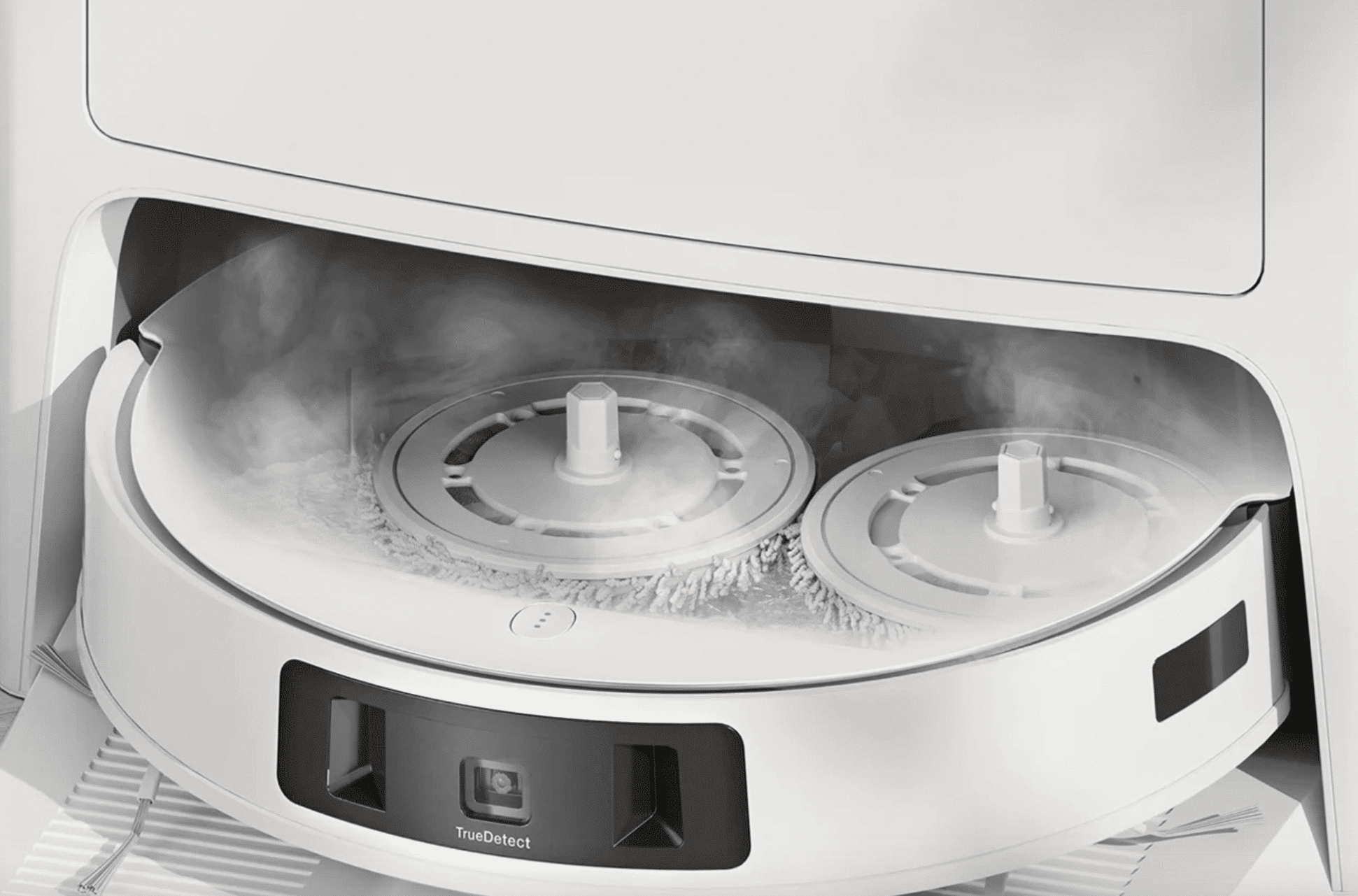 Les serpillières de l'Ecovacs Deebot T20 Omni lavées à l'eau chaude.