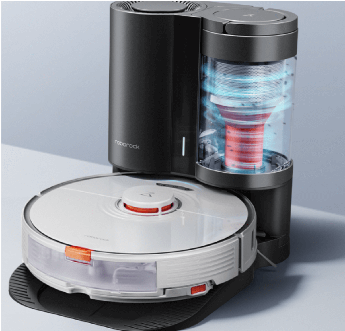 Roborock S7+ avec une station d'aspiration