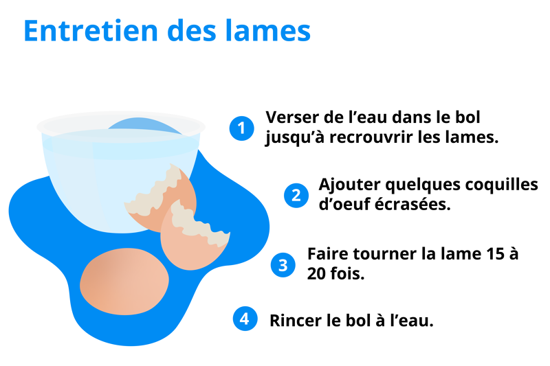 nettoyage lames robot cuiseur