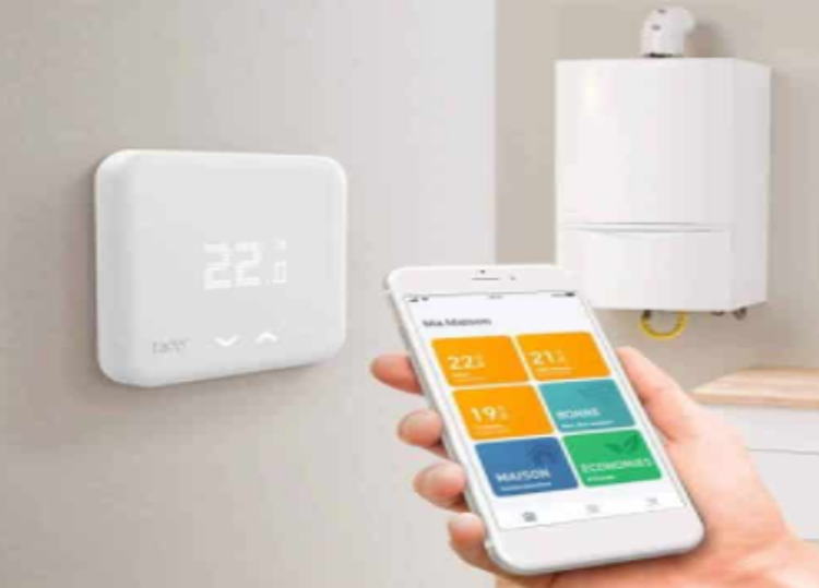 Thermostat sans fil connecté pour chaudière à gaz et chauffe-eau avec  commandes vocales